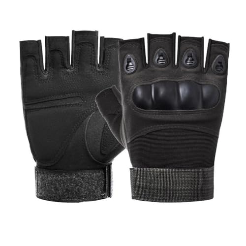 Outdoor Tactical Hard Knuckle Gloves Army Fingerless Gloves Paintball Airsoft Combat Riding Hiking
