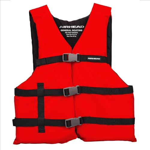 Airhead General All Purpose Life Jacket, US Coast Guard Approved Type III Life Vest, Perfect for Boating and Personal Wate...