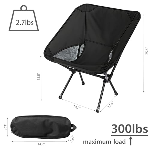 Wind Tour Portable Camping Chair Lightweight Foldable Outdoor Chair for Hiking Camp Backpacking Lawn Beach Fishing Picnic ...