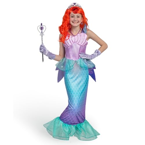 Spooktacular Creations Halloween Mermaid Costume for Girls, Little Mermaid Dress, Princess Dress Up for Girls 4-6 for DressUp