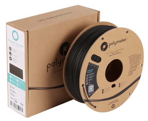 Polymaker Carbon Fiber PLA Filament 1.75mm, Carbon Fiber Reinforced 3D Printer PLA Filament 1kg - PolyLite 1.75mm Carbon F...