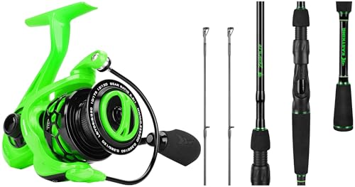 KastKing Zephyr Spinning Reel Green Size 3000 & 7' ML & M Spinning Rod Combo