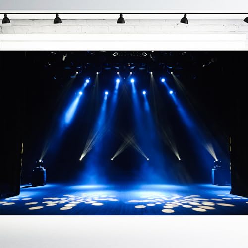 Free Stage Concert Backdrop Night Show Entertainment Discos Party Club Photography Background Blue Spotlight Lights Backdr...