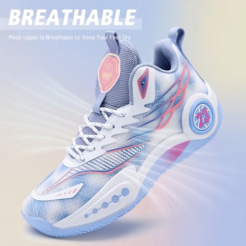 CJSPORX Women Men Basketball Shoes Non Slip Breathable Outdoor Fashion Unisex Sneakers