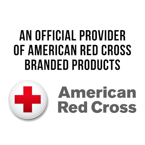 American Red Cross Officially Licensed Product, Large Deluxe Auto First Aid Kit with Soft Case, Emergency Supplies to Clea...