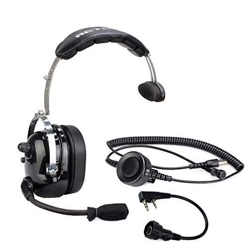 Retevis Unilateral Noise Reduction Two Way Radio Headset with Mic,Volume Adjust RT22 RT21 RT68 H-777H, Compatible with Baofeng UV-5R 5RM F8HP PRO Pxton PX-888S Radios,Walkie Talkie Headset(1 Pack)
