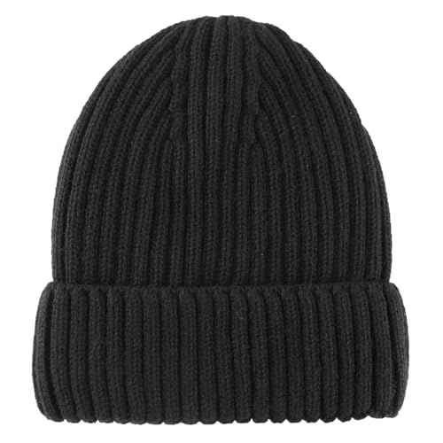 Connectyle Fleece Lined Cuffed Beanie Hat for Men Women Knitted Winter Wool Beanies Skull Cap Warm Watch Hat
