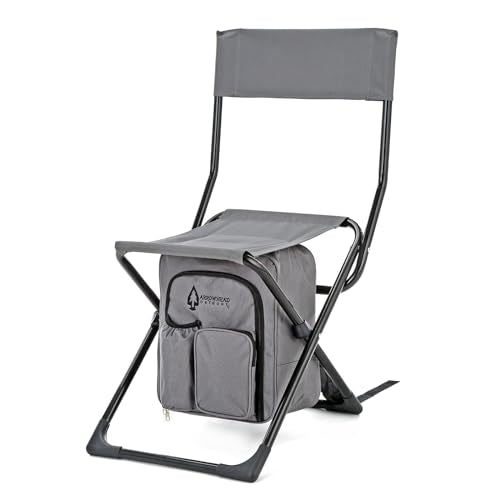 Arrowhead Outdoor Multi-Function 3-in-1 Compact Camp Chair: Backpack, Stool & Insulated Cooler, w/Bottle Holder & Storage ...