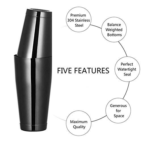 Stainless Steel Boston Shaker - 2-piece 18oz & 28oz Professional Bartender Cocktail Shaker Bartender Shaker Kit - CTSK0013...