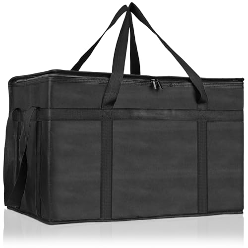 PEASUG Insulated Bags for Food Delivery, XXXL Pizza Delivery Bags, Large Capacity Cooler Bag Keep Food Warm for Grocery Sh...