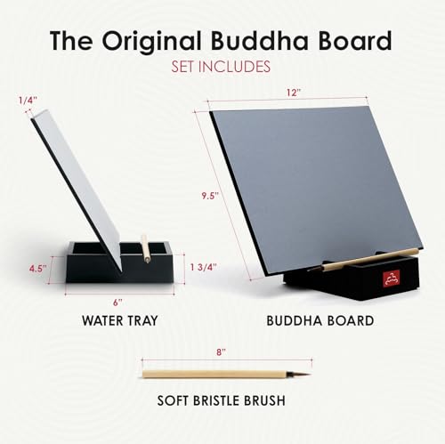 Buddha Board – The Original Water Painting Board for Mindfulness & Creativity – Unique Gift for Artists, Adults & Kids – M...