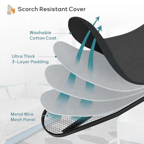 Ironing Board 48x15 in, RAINHOL Large Heavy Duty Ironing Boards Full Size with Pad and Cover, Height Adjustable Iron Stand...