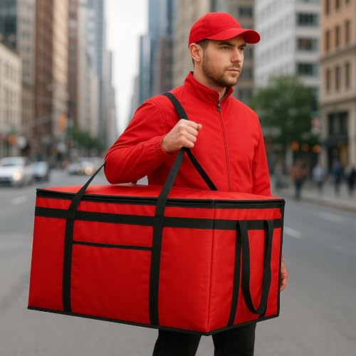 Extra large XXXL Insulated Food Delivery Bag Cooler Bags Keep Food Warm Catering Therma Catering Bag for doordash 22x14x13...