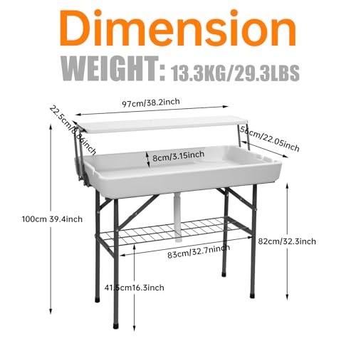 Nice C 4 ft Folding Ice Cooler Table, Party Cooler, Grazing Table, Tables with Drain, Party Tables, with Matching Skirt, S...
