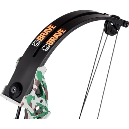 Bear Archery Brave Youth Bow Includes Whisker Biscuit, Arrows, and Arrow Quiver Recommended for Ages 8 and Up, Right Hand