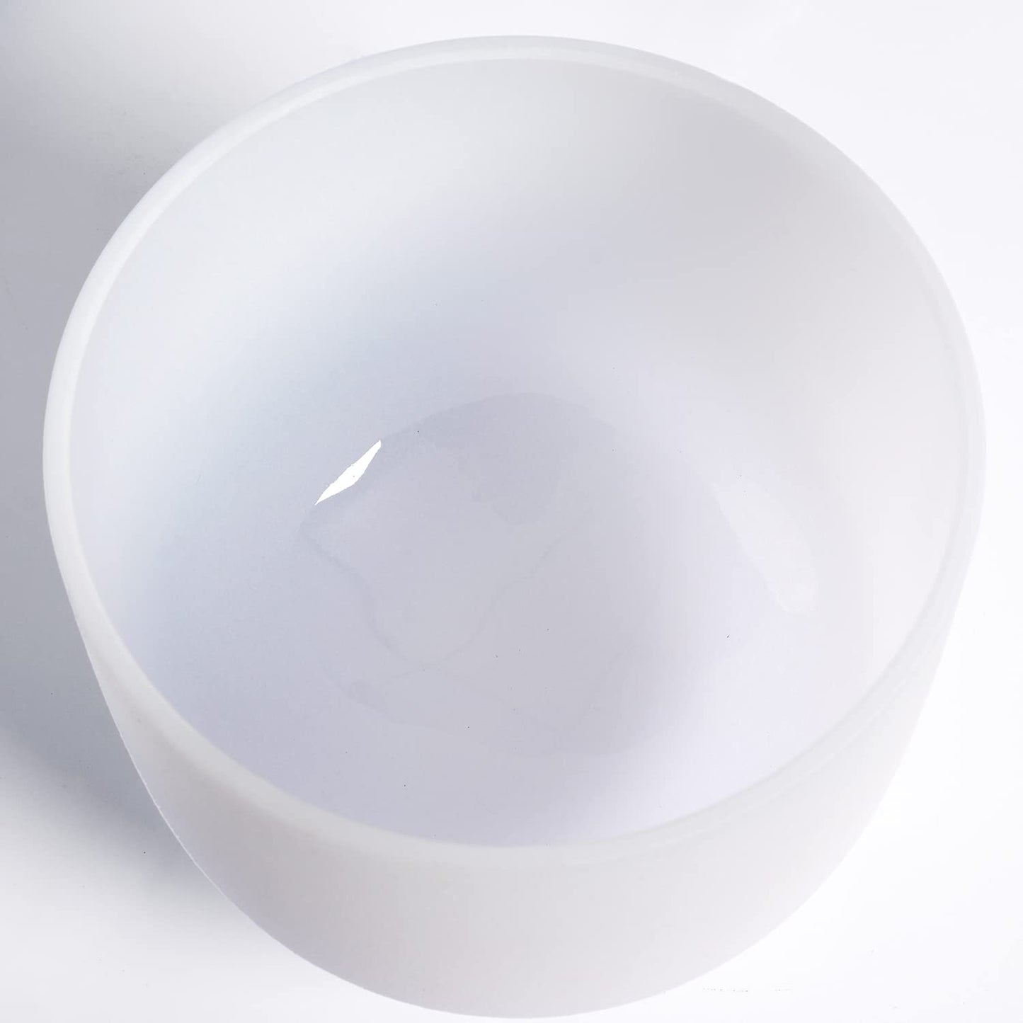 Territory E Note Solar Plexus Chakra Quartz Frosted Crystal Singing Bowl 8 Inch