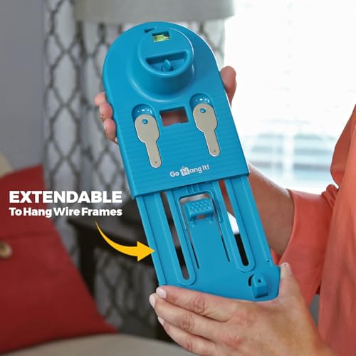Go Hang It! Pro, All-in-One Picture Hanging Kit - Picture Leveling and Hanging Tool - Hang Sawtooth/Wire Hangers - Wall Ha...