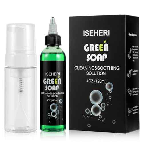 Ultra Concentrated Green Tattoo Soap 4OZ with Foaming Bottle 120ml, Tattoo Soap Tattoo Supplies for Tattoos Piercings, Clean Skin Equipment
