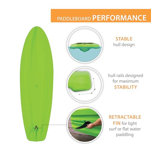 Lifetime 90891 Horizon 100 Stand-Up Paddleboard, 2 Pack, Paddles Included, Lime Green, 10'