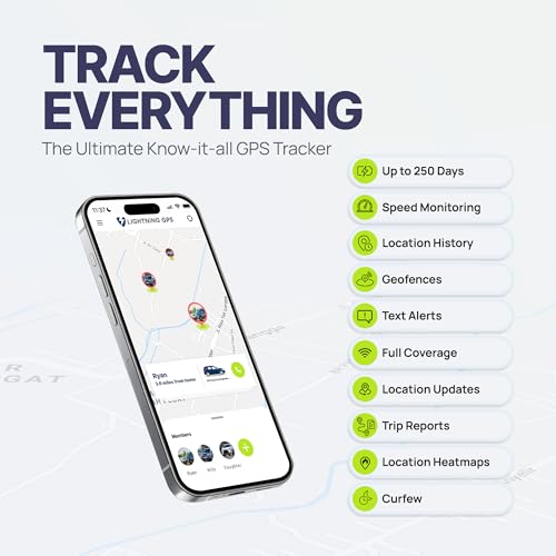 Lightning GPS GL300 Tracker Device for Vehicles w/Magnetic Case and Battery – Real-Time GPS Tracking, Vehicle & Fleet Moni...