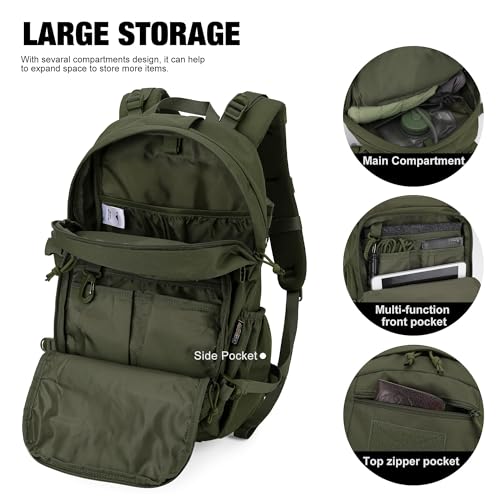 Mardingtop Small Tactical Backpack,Molle Hiking Backpack for Backpacking,Cycling and Biking,15L/25L Backpack