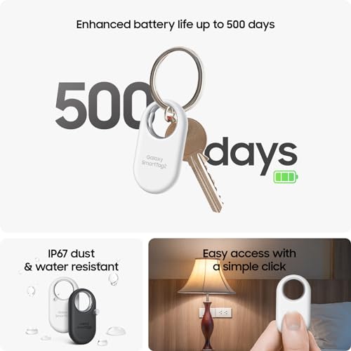 Samsung Galaxy SmartTag2, Bluetooth Tracker, Smart Tag GPS Locator Tracking Device, Item Finder for Keys, Wallet, Luggage,...