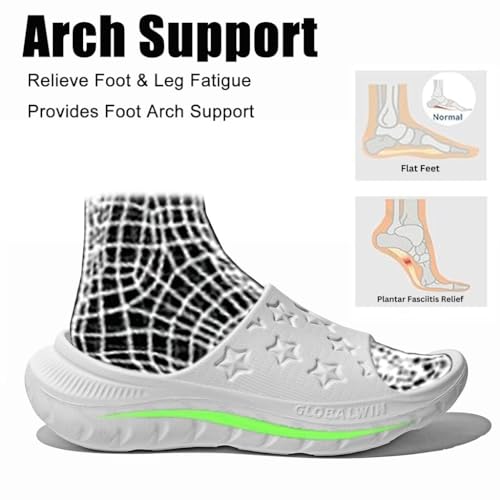 GLOBALWIN Sports Recovery Slides for Women Ava Sports Sandals With Comfortable Arch Support Indoor Outdoor Cloud Slippers ...