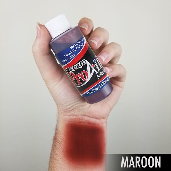 ProAiir Face and Body Painting Makeup - 2oz (60ml) Maroon