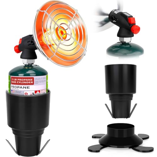 Golf Cart Heater, Portable Propane Heater with Self Igniter, 2-in-1 Outdoor Space Heaters with Cup Holder & Cylinder Base,...