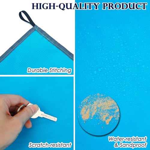 Fammart Beach Blanket Sandproof Waterproof, Compact Pocket Picnic Blanket, Quick-Drying Lightweight Beach Mat Camping Tarp...