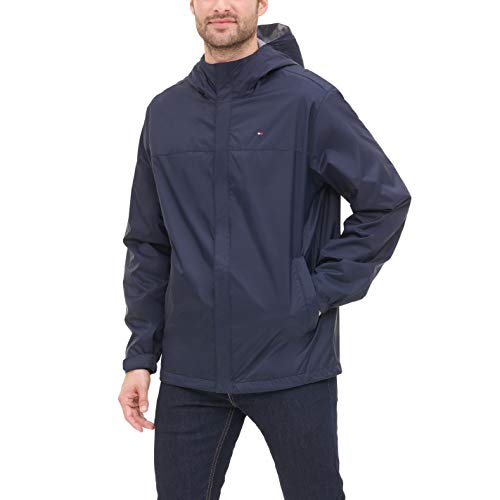Tommy Hilfiger Men's Lightweight Breathable Waterproof Hooded Jacket