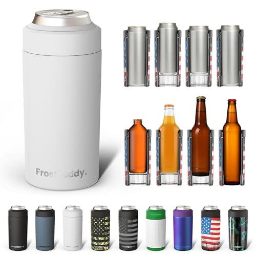 Frost Buddy Universal Buddy Can Cooler - Fits All - For Regular 12 & 16 oz or Slim-Size Bottles - Insulated Double -Walled...