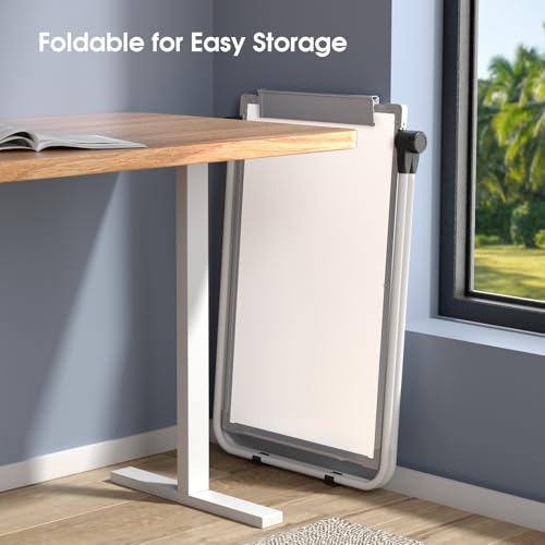 MaxGear Easel Whiteboard 36" x 24" Magnetic Portable Dry Erase Board, Foldable Double-Sided White Board with Stand Height ...