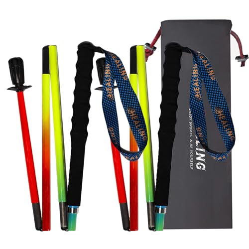 Carbon Fiber Trekking Poles 2-Pack - Ultra Lightweight 10oz, Collapsible 3-Piece Folding Design with Anti-Shock, Moisture-...