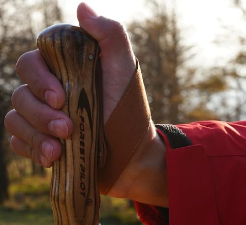 FOREST PILOT Trekking Pole - 1pc Pack Sassafras Wood Adjustable&Detachable Hiking or Walking Stick