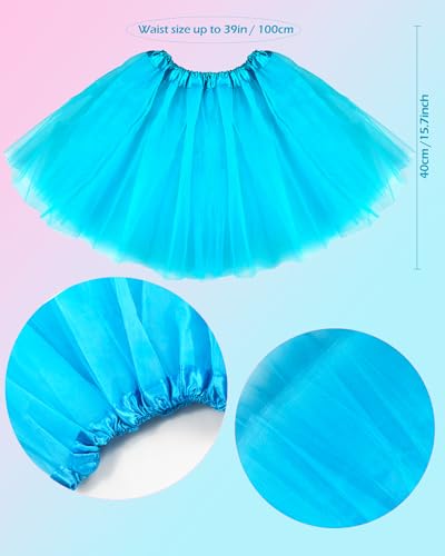 Women Tutu Costume Accessories Set with Headband Sunglasses Halloween 80s Cosplay Birthday Party Girls