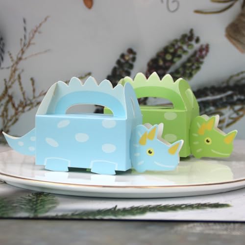 LAEYIAP 24 Packs Dinosaur Favor Boxes for Birthday,Dino Party Candy Box Dinosaur Party Loot Treat Box Dino Candy Paper Box...