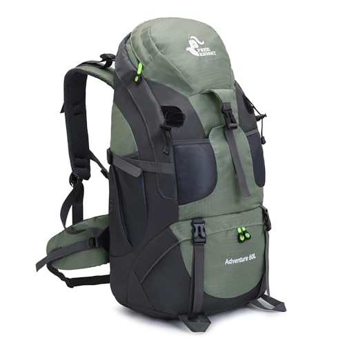 Bseash 50L Hiking Backpack, Water Resistant Lightweight Outdoor Sport Daypack Travel Bag for Camping Climbing Skiing Cycli...