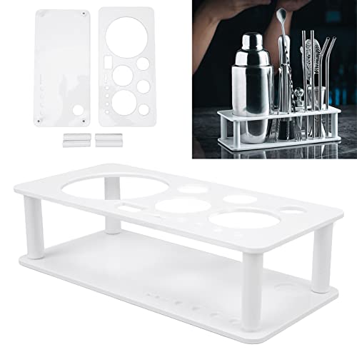 Bartender Kit Stand, Detachable Space Saving Odorless Multipurpose Plastic Bartending Tool Holder Cocktail Shaker Set Drin...