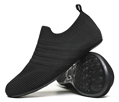 ZhaaDee Womens Mens Slippers with Rubber Sole Ultra-Lightweight House Slipper Socks Around House Shoes Non Slip Indoor&Out...