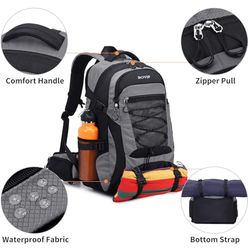 BOVIP 40L Hiking Backpack Waterproof Lightweight Daypack Travel Sports Camping Backpack for Men Women