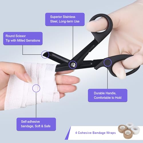 BOVKE Stethoscope Case Kit, 15 Pcs Tool Set Perfect Nurse Gift Include Stethoscope Case, Medical Scissor, Bandage Wraps, 2...