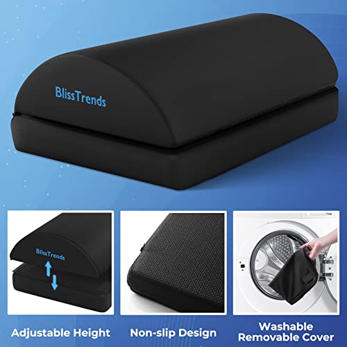 BlissTrends Foot Rest for Under Desk at Work-Versatile Foot Stool with Washable Cover-Comfortable Footrest with 2 Adjustab...