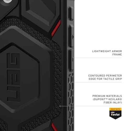 URBAN ARMOR GEAR UAG Designed for iPhone 17 Case Monarch Pro - Compatible with MagSafe Military Grade Protective Cover, Kevlar Black