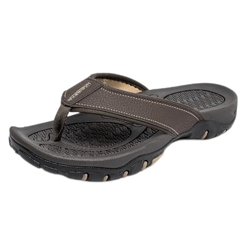 KIIU Mens Thong Sandals Indoor and Outdoor Beach Flip Flop