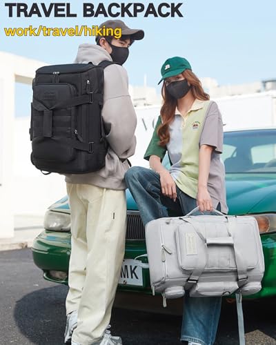 KEQIKAI Large Travel Duffle Bags Backpack for Men Women, 50L Sports Gym Bag with Wet Pocket, Waterproof Carry On Backpack ...
