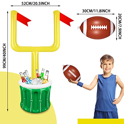 Zhanmai Large Football Inflatable Drink Cooler Inflatable Serving Bar Food Container Drink Holder for football Party Suppl...