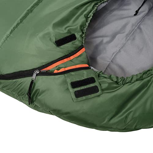 Amazon Basics 20°F Cold Weather Mummy Sleeping Bag, 82 Inches x 33 Inches, Olive Green