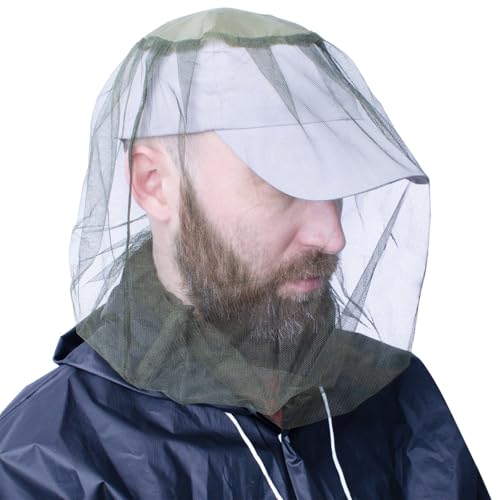 Outdoor Mosquito Head Net - Breathable & Portable Mesh Hat - Premium Mesh Face Shield for Men & Women for Camping,Fishing,...