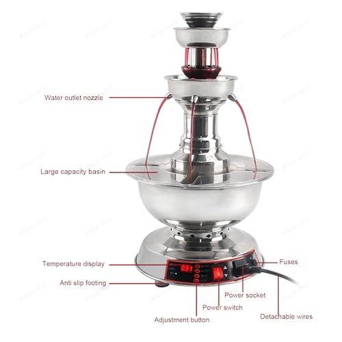 SOYPAX Party Beverage Fountain, Juice Fountain,3-Tier Juice and Wine Fountain,3-Tier Party Drink Dispenser,Suitable for Wa...